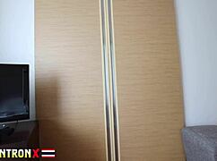 Hot asian babe begs for anal creampie in interracial pov