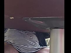 yo, got caught filming my wife's upskirt, she's wild!