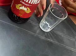 She shows off in the bar with a married man.