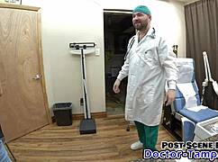 Dr. Tampa checks Brooklyn Rossi's shaved pussy in her 1st gyno exam! 😲