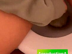 i caugt her peeing in the bathroom by accident