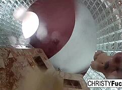 i'm having hot shower fun with christy and dahlia, oh yeah!