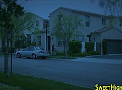 blonde coed rides hard, but ends with a surprising cumshot