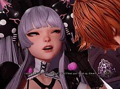 have you seen this goth witch giving a footjob in stirrup socks under the game