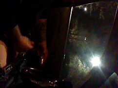 alone time jerking off cock in public car
