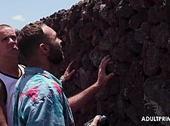 Blonde Babe Receives Blowjob And Assfucking In Group Threesome