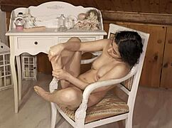 putting oil on my sexy feet