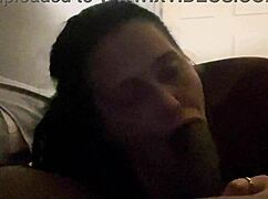 Momma's mouth grips tight with insane deepthroat on my hard shaft