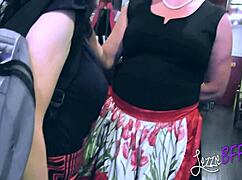 Lezzie bff dom milf uses newbie with toy