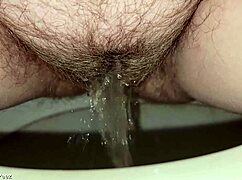 She compiles 37 bathroom pee scenes for a wet showcase