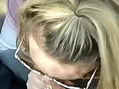 a cute teen picks up in car for big cock cumshot and cum in mouth