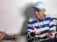 Three Young Friends Share Big Black Dick