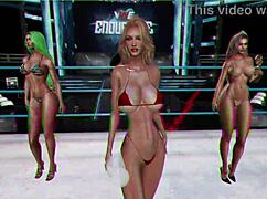 Virtual pro wrestling bikini contest.