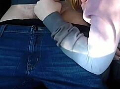 a cute teen picks up in car for big cock cumshot and cum in mouth