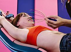 Feet Tickling Challenge with Talia Mint and Cute Russian Kate Quinn Tied Up.