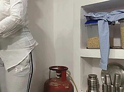 damn, quick kitchen bang with gf!