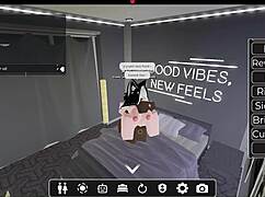 white character encounters big black avatar in roblox