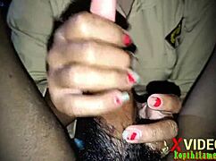 Hey, check this schoolgirl giving her buddy a quick handjob!