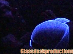 I interview the sexy dripping wet model backstage on sofa for oral cum in backroom