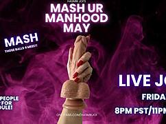 in this joi, hasmik instructs you to jerk off, teasing orgasm with ball kicking.