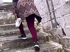 patricinha with pink pussy climbing the hill, desperate to get laid right now!