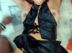 petite venezuelan model and friend after costume party