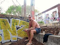 公共场合抽雪茄边干边吸弯腰挨屌