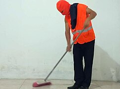 in a wild hospital scene, a sexy latina nurse gets down with the cleaning staff, sucking and banging on duty.