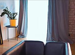 wow, her amazing body shines during yoga on webcam