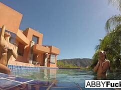 abigail mac and romi have underwater fun backstage