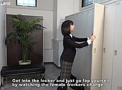 Japanese Office Lady Performs Footjob And Spits In CFNM Scene.