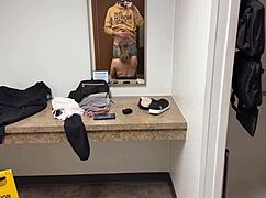 Public Shower Blowjob and Caught Masturbating with Monster Cock