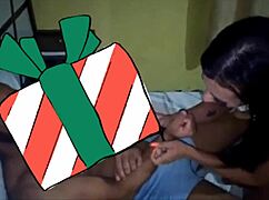 Lenev8 was thrilled with her birthday gift, a buff friend with a monster cock, and eagerly took loads of cum in her mouth.