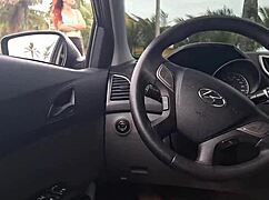 risky masturbation for pretty girl on beach sidewalk, so exciting