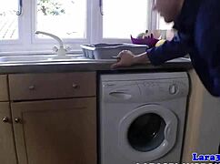 English Milf Receives Facial from Cheeky Plumber