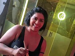 Blonde married slut with wet pussy fucks backstage with camera off 😈