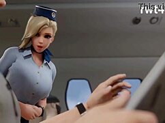 Mercy is riding that monster cock and giving an amazing blowjob 😏