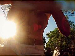 amazing milf flashing big tits on public bike ride? dare you to watch