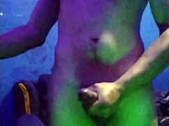 This sexy latina teacher shaves and masturbates with her students at the party!