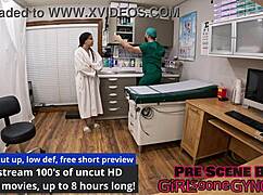 Alix avery performs a stimulating exam with dildo