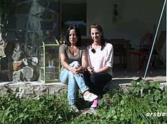 wanna see lesbian babes getting frisky outdoors?