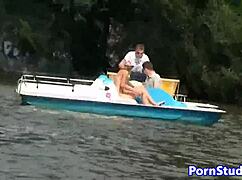 i'm riding waterbike naked in public, oops clothes ripped