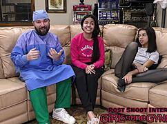 Alix avery performs a stimulating exam with dildo