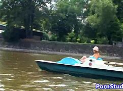 i'm riding waterbike naked in public, oops clothes ripped