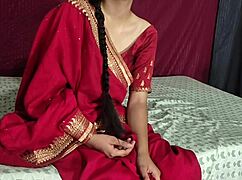 just saw hot indian bhabhi in red sari get nailed by neighbour.