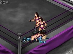 Cammy and Samus Engage in Intense Wrestling Match in Fire Pro World 18