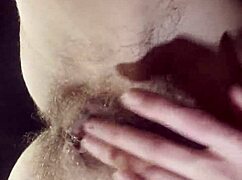 Teacher strokes her hairy wet pussy during a quick break