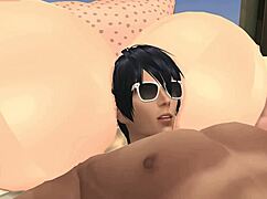 在Hot Hooters 3中，我操了巨乳度假村老板娘在Sims 4