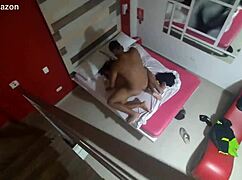 Cuckold voyeur watches hotwife get creampied by black guy