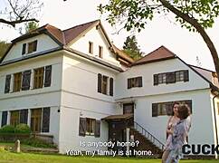 Watch wife cheating on desk with big tits! 😏